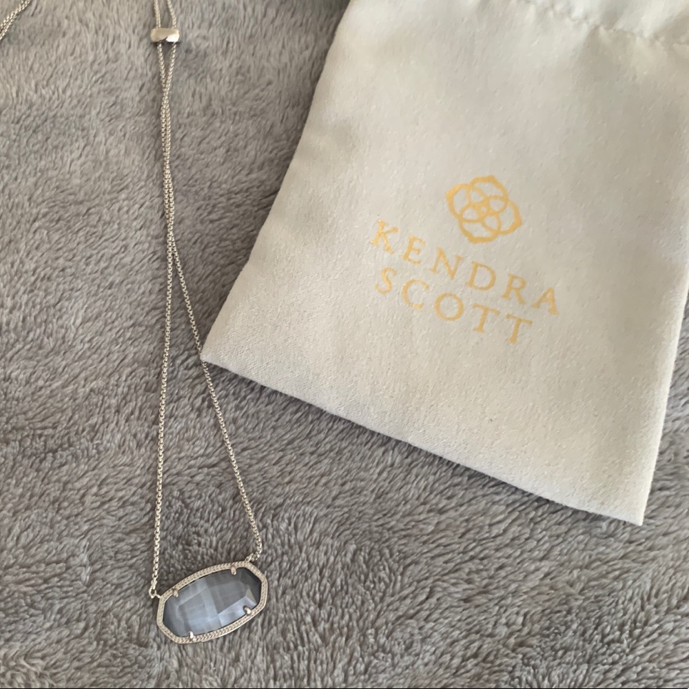 Kendra Scott - Delaney Silver Pendant in Slate